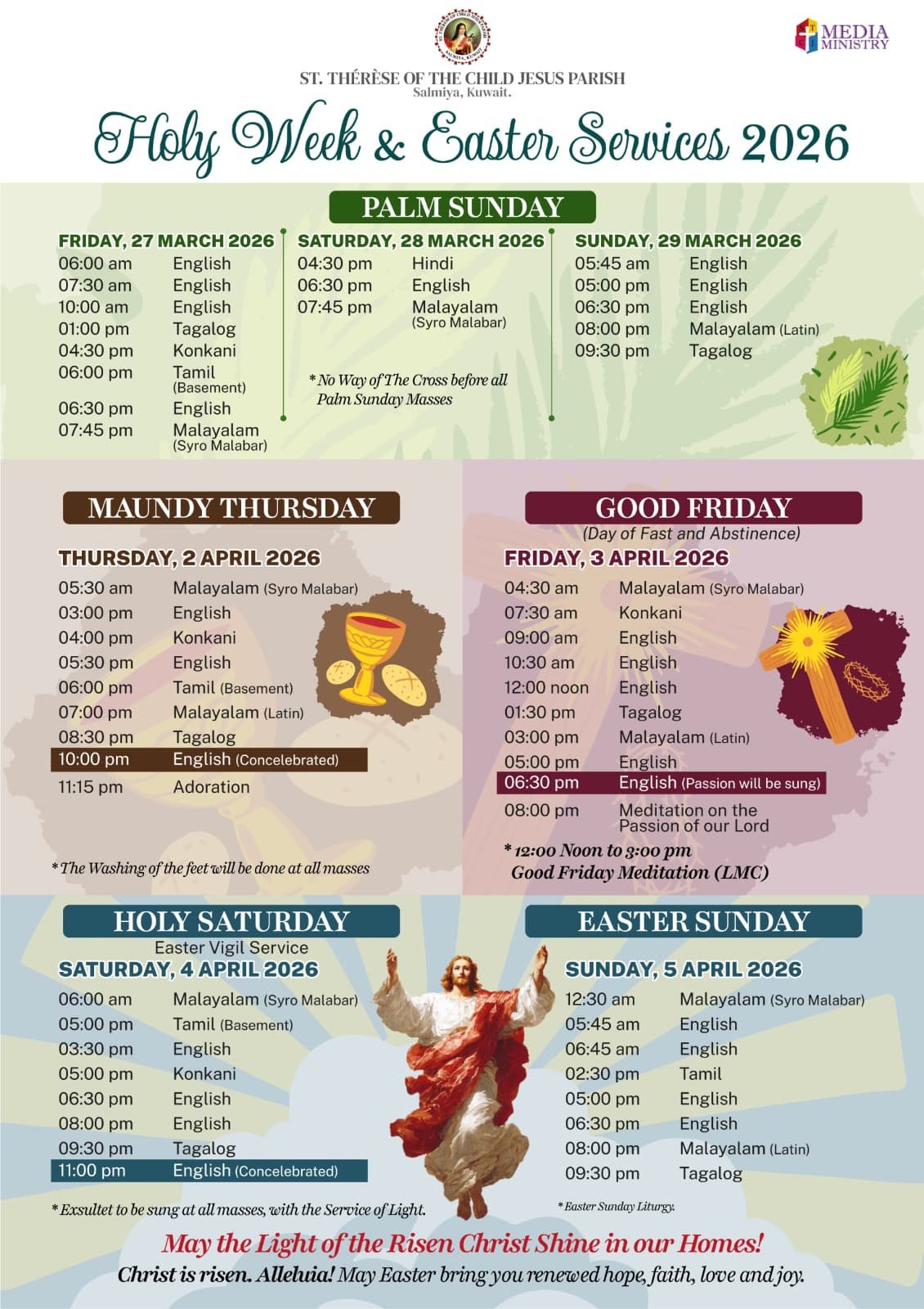 St. Therese of the child Jesus Parish – Holy Week & Easter Services ...