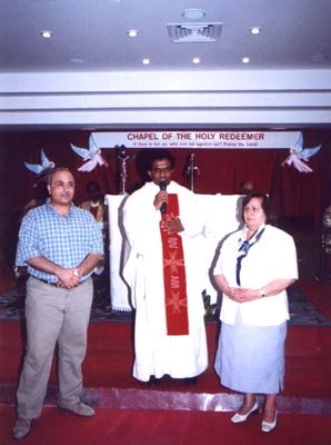 Bishop with parishioners