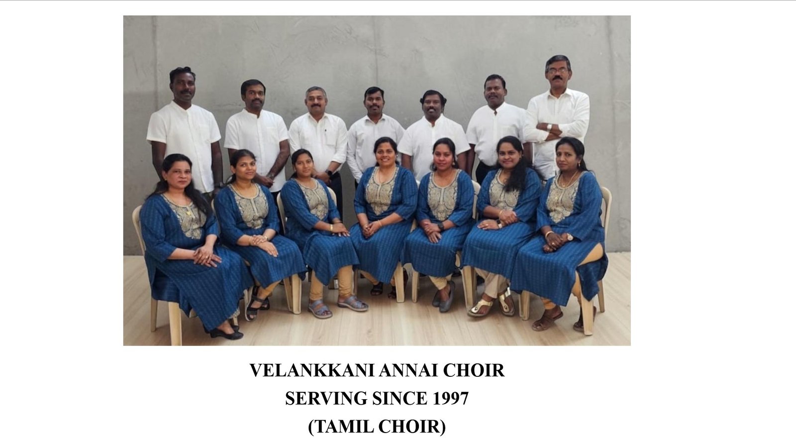 Group photo of VELANKKANI ANNAI CHOIR