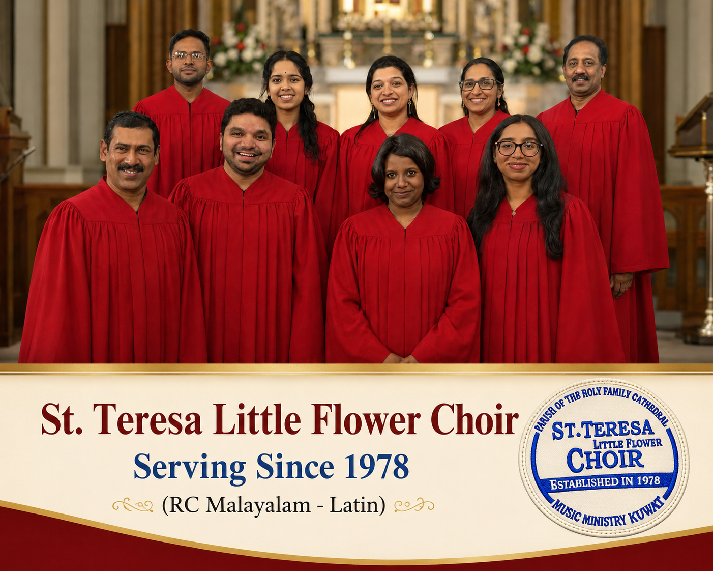 Group photo of St. Teresa Little Flower Choir